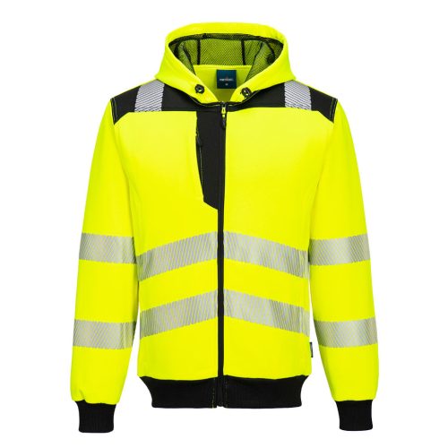 PW3 Hi-Vis zippzáras kapucnis pulóver