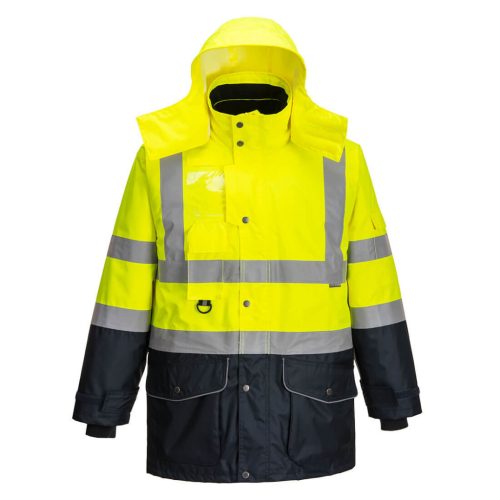 Hi-Vis 7 az 1-ben kontraszt Traffic kabát