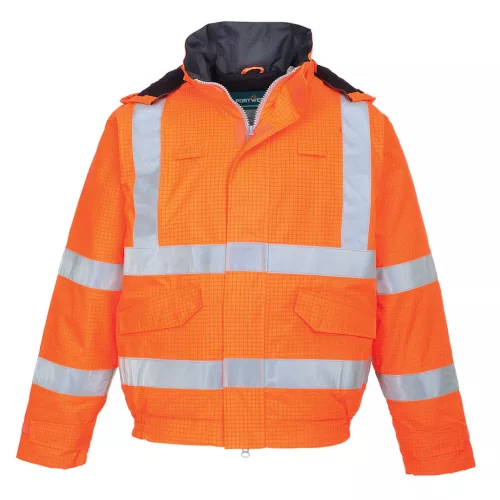 Bizflame Rain Hi-Vis Antistatic FR bomber kabát