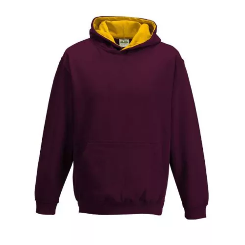 Just Hoods AWJH003J GYERMEK VARSITY KAPUCNIS PULÓVER 3/4