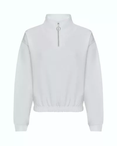 Just Hoods AWJH037 NŐI RÖVID FAZONÚ 1/4 CIPZÁRAS PULÓVER XL