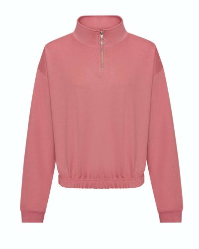 Just Hoods AWJH037 WOMEN'S CROPPED 1/4 ZIP SWEAT S