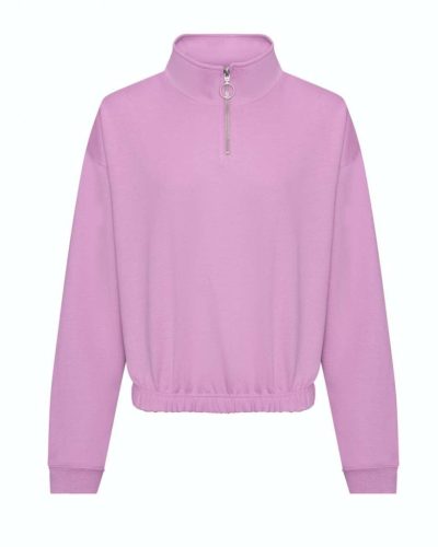 Just Hoods AWJH037 WOMEN'S CROPPED 1/4 ZIP SWEAT XXS