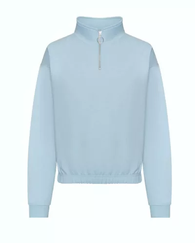 Just Hoods AWJH037 NŐI RÖVID FAZONÚ 1/4 CIPZÁRAS PULÓVER M