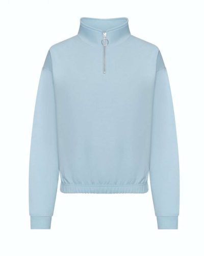 Just Hoods AWJH037 WOMEN'S CROPPED 1/4 ZIP SWEAT S