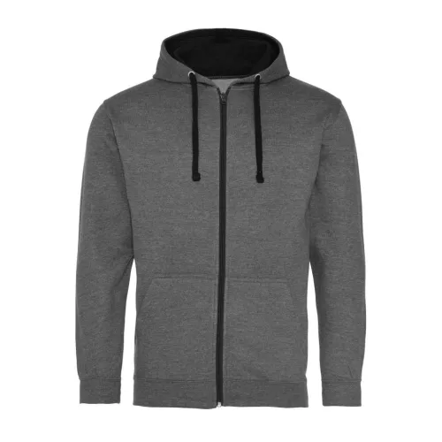 Just Hoods AWJH053 VARSITY CIPZÁRAS KAPUCNIS PULÓVER XL
