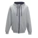 Just Hoods AWJH053 VARSITY CIPZÁRAS KAPUCNIS PULÓVER 2XL