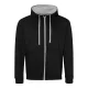 Just Hoods AWJH053 VARSITY CIPZÁRAS KAPUCNIS PULÓVER 2XL