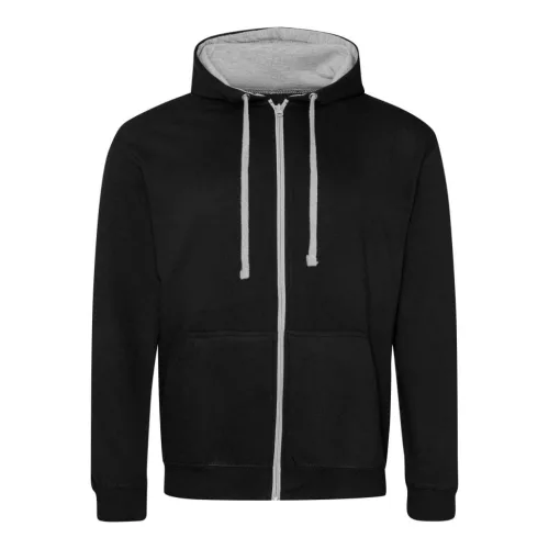 Just Hoods AWJH053 VARSITY CIPZÁRAS KAPUCNIS PULÓVER M