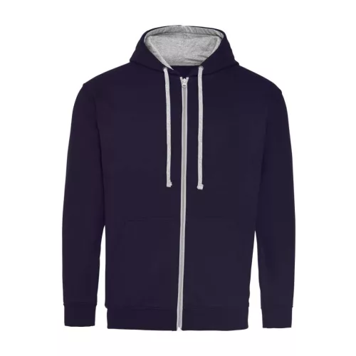 Just Hoods AWJH053 VARSITY CIPZÁRAS KAPUCNIS PULÓVER XL