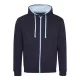Just Hoods AWJH053 VARSITY CIPZÁRAS KAPUCNIS PULÓVER XL