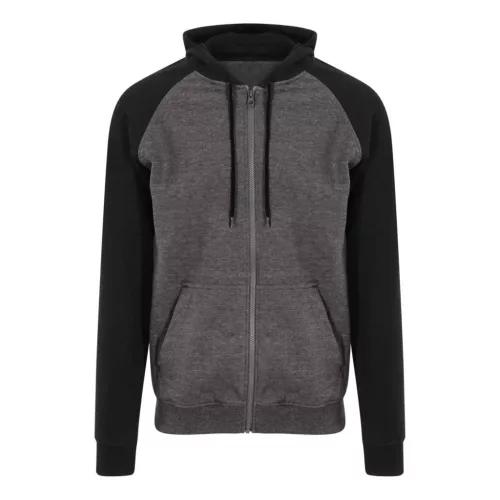 Just Hoods AWJH063 BASEBALL CIPZÁRAS KAPUCNIS PULÓVER 2XL