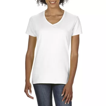 Gildan GIL4100V PREMIUM COTTON® NŐI V-NYAKÚ PÓLÓ S