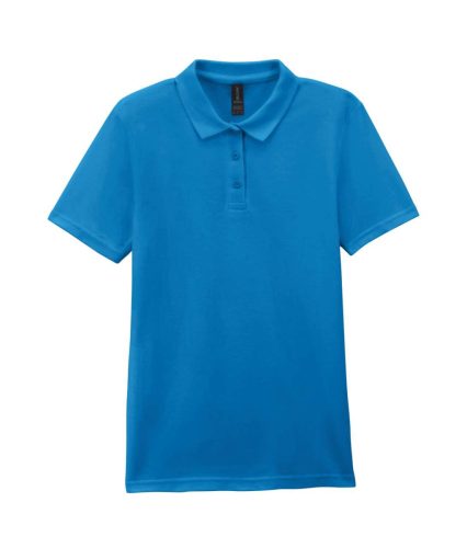 Gildan GIL64800-B3 SOFTSTYLE® LADIES' DOUBLE PIQUÉ POLO WITH 3 COLOUR-MATCHED BUTTONS L