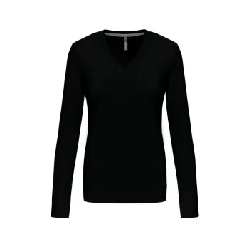 Kariban KA382 NŐI HOSSZÚ UJJÚ V-NYAKÚ PÓLÓ 2XL