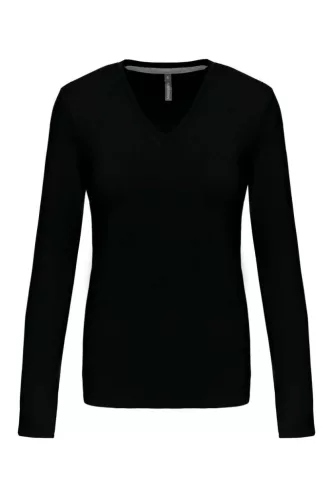 Kariban KA382 NŐI HOSSZÚ UJJÚ V-NYAKÚ PÓLÓ 2XL