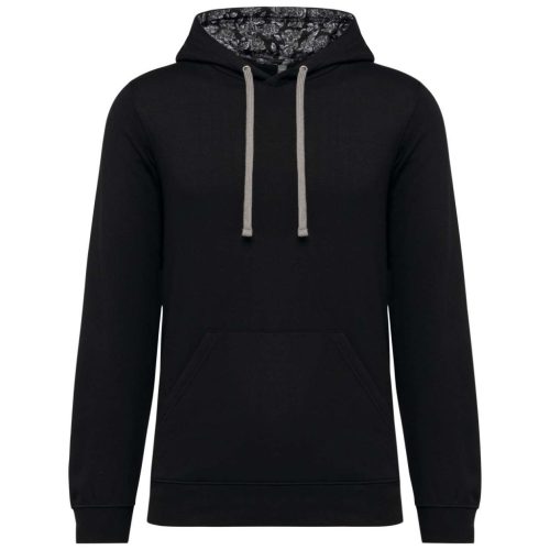 Kariban KA4013 UNISEX KONTRASZTOS MINTÁJÚ KAPUCNIS PULÓVER M