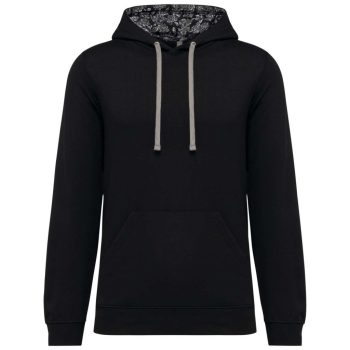   Kariban KA4013 UNISEX KONTRASZTOS MINTÁJÚ KAPUCNIS PULÓVER XS