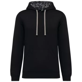   Kariban KA4013 UNISEX KONTRASZTOS MINTÁJÚ KAPUCNIS PULÓVER XS