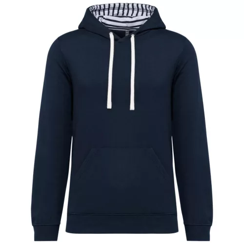 Kariban KA4013 UNISEX KONTRASZTOS MINTÁJÚ KAPUCNIS PULÓVER XS