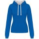 Kariban KA465 LADIES’ CONTRAST HOODED SWEATSHIRT XS