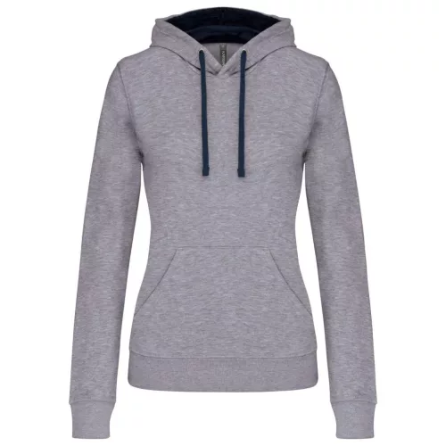 Kariban KA465 NŐI KONTRASZTOS KAPUCNIS PULÓVER 2XL