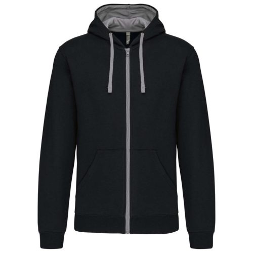Kariban KA466 MEN'S CONTRAST HOODED FULL ZIP SWEATSHIRT S