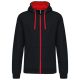 Kariban KA466 MEN'S CONTRAST HOODED FULL ZIP SWEATSHIRT 3XL