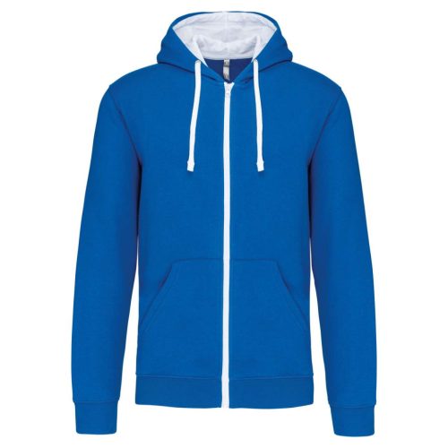 Kariban KA466 MEN'S CONTRAST HOODED FULL ZIP SWEATSHIRT XL