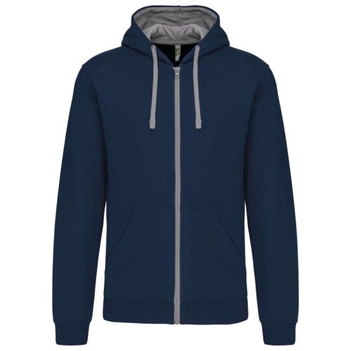 Kariban KA466 MEN'S CONTRAST HOODED FULL ZIP SWEATSHIRT L