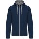 Kariban KA466 MEN'S CONTRAST HOODED FULL ZIP SWEATSHIRT L