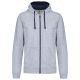 Kariban KA466 MEN'S CONTRAST HOODED FULL ZIP SWEATSHIRT S