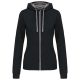 Kariban KA467 LADIES’ CONTRAST HOODED FULL ZIP SWEATSHIRT 2XL