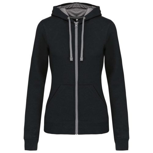 Kariban KA467 LADIES’ CONTRAST HOODED FULL ZIP SWEATSHIRT M