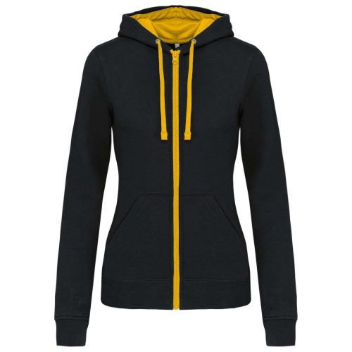 Kariban KA467 LADIES’ CONTRAST HOODED FULL ZIP SWEATSHIRT M