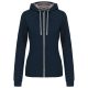 Kariban KA467 LADIES’ CONTRAST HOODED FULL ZIP SWEATSHIRT 2XL
