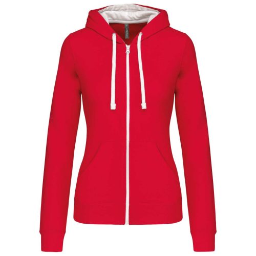 Kariban KA467 LADIES’ CONTRAST HOODED FULL ZIP SWEATSHIRT M