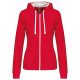 Kariban KA467 LADIES’ CONTRAST HOODED FULL ZIP SWEATSHIRT XS