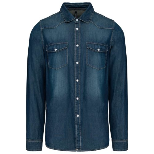 Kariban KA519 MEN'S LONG-SLEEVED DENIM SHIRT 2XL