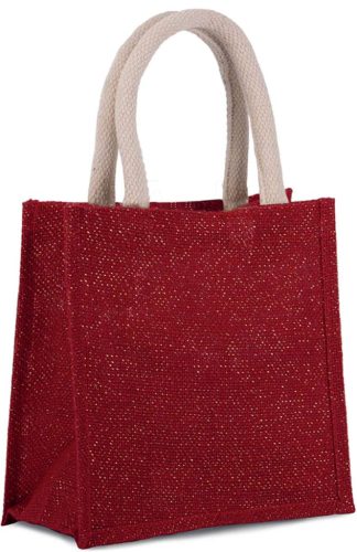 Kimood KI0272 JUTE CANVAS TOTE - SMALL U
