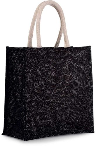 Kimood KI0274 JUTE CANVAS TOTE - LARGE U