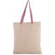 Kimood KI0277 FLAT CANVAS SHOPPER WITH CONTRAST HANDLE U