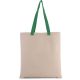 Kimood KI0277 FLAT CANVAS SHOPPER WITH CONTRAST HANDLE U