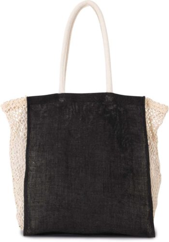 Kimood KI0281 SHOPPING BAG WITH MESH GUSSET U