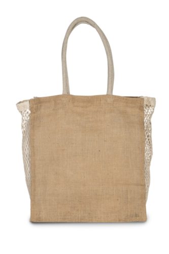 Kimood KI0281 SHOPPING BAG WITH MESH GUSSET U