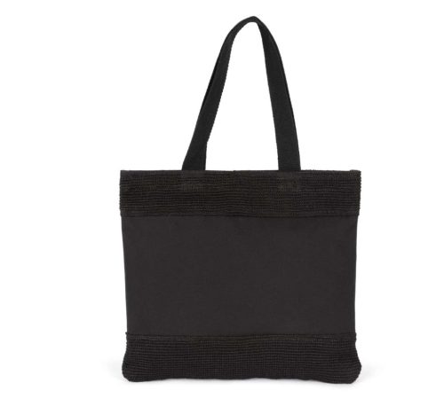 Kimood KI0294 SHOPPING BAG IN COTTON AND WOVEN JUTE THREADS U