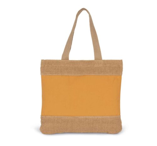 Kimood KI0294 SHOPPING BAG IN COTTON AND WOVEN JUTE THREADS U