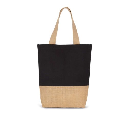 Kimood KI0298 SHOPPING BAG IN COTTON AND BONDED JUTE THREADS U