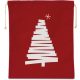 Kimood KI0746 COTTON BAG WITH CHRISTMAS TREE DESIGN AND DRAWCORD CLOSURE U