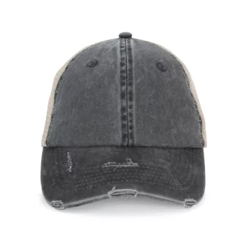   Native Spirit NS027 KÖRNYEZETBARÁT UNISZEX KOPOTT HATÁSÚ HÁLÓS SAPKA U